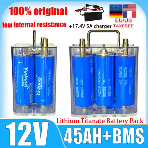 Yinlong lithium titanate battery pack 12V 45ah 40ah LTO 6616010C high-power built-in BMS car audio r