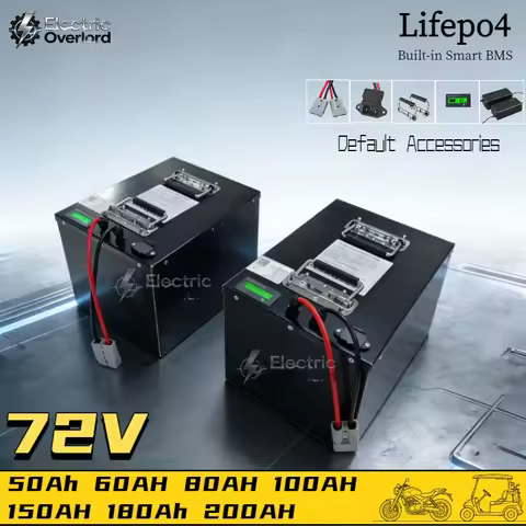 Lifepo4 72V 50Ah 60Ah 70Ah 80Ah 100Ah 150Ah 180Ah 200Ah Lithium Battery for Scooter Motorcycle Tricy