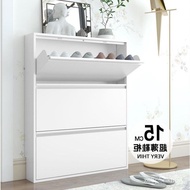 W-8&amp; Factory Straight Hair Tilting Shoe Cabinet Small Narrow Ultra-Thin Floor with Skirting Line Steel Breathable Hangin