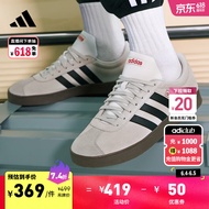 adidas「T头鞋」VL COURT休闲板鞋德训鞋男女阿迪达斯官方轻运动 灰色/黑色/红色 37