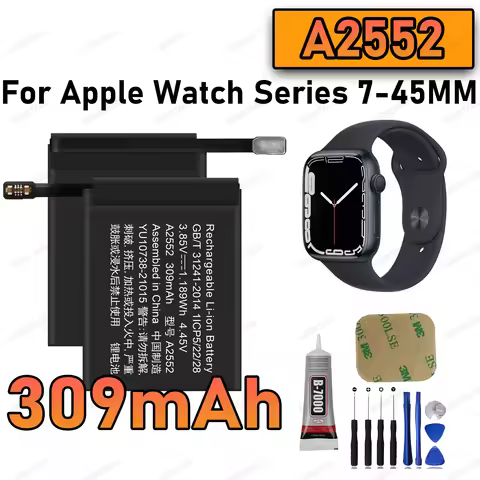 100% New Zero Cycle Original A2552 Battery For Apple Watch Series 7 45MM Smart Watch Bateria+Free To
