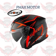 HELMET SUOMY SPEED JET DOUBLE VISOR ADVANCE RED FLUO GRAPHIC