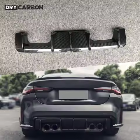 Dry Carbon Fiber Rear Diffuser Bumper Lip Spoiler for BMW M3 G80 G82 M4 G83 2021+ Diffuser Guard Spo