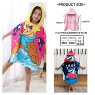 1-3Days Delivery 4-8 Years Old Girl And Boy Cute printing Hooded Absorbent Bath Towel Microfiber