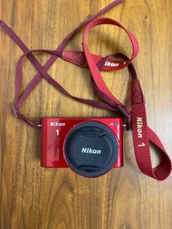 Nikon相機/J1/酒紅色/兩粒電/迷利相機