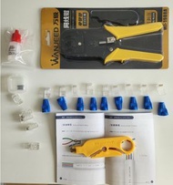 Super Quality and New - Crystal head network cable pliers 4P 6P 8P RJ45 Ethernet + Cable cutter + Cu