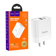 Củ sạc Hoco C80 2 cổng ( USB + Type- C ) 3.1A PD 20W Q.C 3.0 hỗ trợ sạc nhanh cho điện thoại