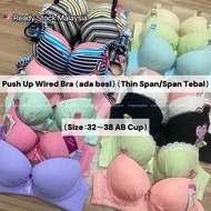 🇲🇾 Ready Stock Wired Bra（ada besi）（Thin Span/Span Tebal） Baju Dalam Wanita Berwayar Bra有钢圈