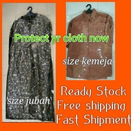 🎀10pcs Plastik PP (transparent )cover baju kemeja jubah baju kurung di hanger