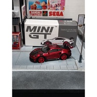 Mini GT Porsche 911 GT3 RS Weissach Package White with Pyro Red