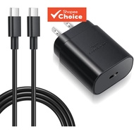 Type C Fast Charger, 25W USB C Wall Charger Super Fast Charging Block USB C to C Cable for Samsung G
