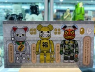 Be@rbrick 現貨 Bearbrick BAPE 新年 招き猫 銀メッキ／達磨 金メッキ／獅子舞 100% & 400% 招財 達磨