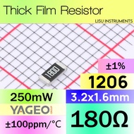 180R 1206 ±1% SMD Thick Resistor 180R 1800 RC1206FR-07180RL YAGEO