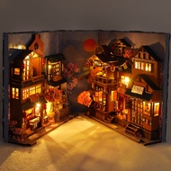 JKLP หนังสือ DIY นุ๊กชุดจุดยึดเกาะชั้นวางของกล่องเฟอร์นิเจอร์บ้านตุ๊กตาจิ๋วห้องของขวัญที่เก็บของเล่น