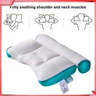 {halfa}  Ergonomic Neck Support Pillow Sleep Support Pillow Orthopedic Memory Foam Neck Pillow for Side Back Stomach Sleepers Breathable Support Cushion for Bedroom Hotel