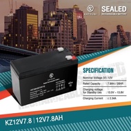 Katzuni แบตเตอรี่ UPS 12v 7.8ah  แบตเตอรี่เครื่องสำรองไฟ ไฟฉุกเฉิน เครื่องมือเกษตร KZ12V7.8AH