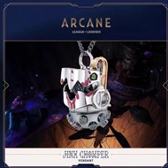 LOL League of Legends <Arcane 2> Jhin Grenade Design Pendant Necklace Anime Game Choker