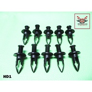HONDA ACCORD (1990) -- BUMPER CLIP SET "BLACK" (HD1) // BLACK