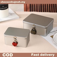 CH Silver Loable Tin Storage Box Multifunctional Desktop Storage Box Metal Box Jewelry Storage Empty