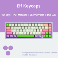 [SG Local Stock] Elf Keycaps | 134 Keys | Cherry Profile | PBT Dye-Sub | Royal Kludge Tecware Keychron Akko Keycap