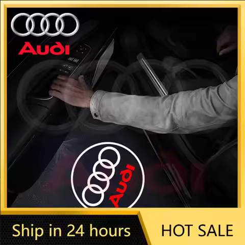 2025 Hot 2Pcs Car Stying Logo LED Car Door Magnetic Welcome Light Laser Projector Light For Audi A3 