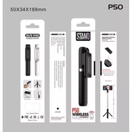 P50 Selfie Stick Live Broadcast Tripod with wireless remote control 225" Revolve 68cm