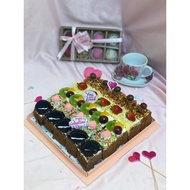 Cake Potong Hias Bolu Marmer Kue Ulang Tahun Birthday Cake Brownies