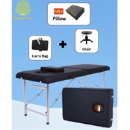 (foc Pillow) Carry Bed High Grade PU Portable Leather Folding Foldable Massage Bed不锈钢折叠按摩床(Malaysia 