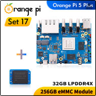 Cefk Orange Pi 5 Plus แรม32GB + โมดูล Emmc 256GB ชิป RK3588คอมพิวเตอร์บอร์ดเดี่ยวโมดูล PCIE ภายนอก W