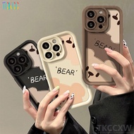 Coffee Bear Phone Case For OPPO A3S A5 AX5 A5S AX5S A7 AX7 A12 A12S A12e F9 Pro Trendy Brand Advanced Cartoon Anti Drop