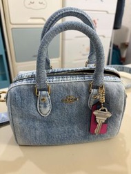 COACH 蔻馳 牛仔布手提包 小號波士頓包 經典款
