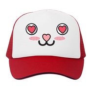 Premium Trucker Hat CAMOE Love Eyes Emoji Mata Lope