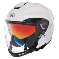 Open Face Motorcycle Helmet  3/4 Moto Cross Helmets with Dual Visor for Unisex Dot Approved CYRIL R1