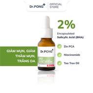 Serum giảm mụn ngừa thâm mụn Dr.PONG 28D Whitening Drone Acne 15ml CHỨA 2% BHA