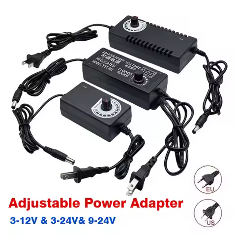 Adjustable Power Supply Adapter 12V 3V 5V 6V 9V 15V 24V 1A 2A 5A AC/DC Switching Power Supply Adapte