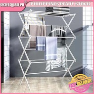 Retractable Floor drying rack Foldable clothes hanger Multi-layer Shoe rack Space Saver