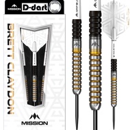 MISSION STEEL TIP DART - 22G/24G BRETT CLAYDON 90% Tungsten Steel Darts (ARROW DART KELULI)