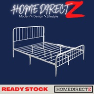 Homez 3V Queen Bed Frame Katil Besi Katil Kayu Katil Murah Powder Coat Metal Katil Wooden Double Bed