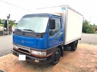 2001年 三菱堅達【2.8 藍白色 渦輪 六輪 一手車 加裝貨廂漂亮無破損 大樑底盤漂亮無鏽】CANTER LEADC