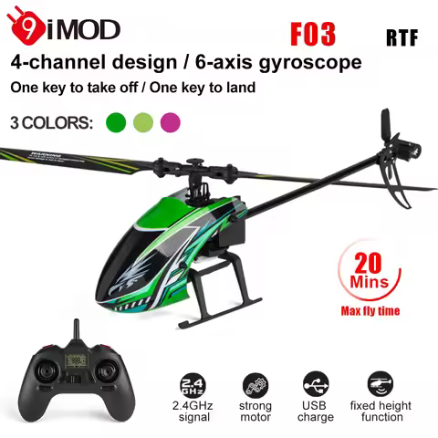 9IMOD F03 RC Helicopter 4CH 2.4Ghz 6-Axis Gyro RTF Gift Helicopter Toys for Kids Adults