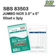 3.5" x 5" Jumbo NCR Bill Book 50set x 3ply ( 10book/pack )