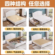Cream American Style Horizontal Style White 8m Children's Bed Bed Pastoral Solid White Wooden Bed Do