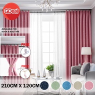 GDeal Hook & Rod Type Pastoral Style Galaxy Star Printing Curtains Design Blackout Curtain Langsir (