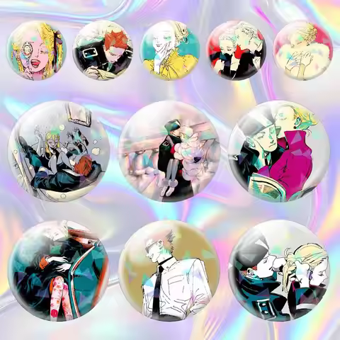 Veil Manga Emma and Alexander 75mm 58mm 44mm 25mm Brooch Backpack Hat Pins Accessories Toys Badge