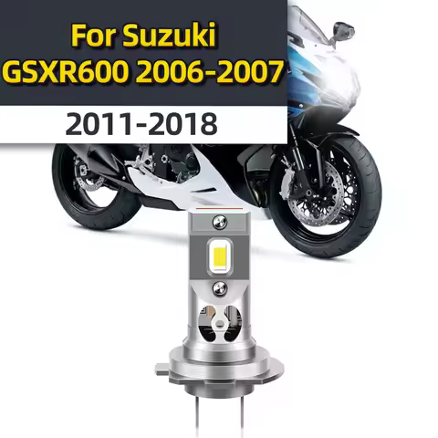 For Suzuki GSXR600 2006 2007 2011-2018 Led Motorcycle H7 H11 Headlight Fan Bulb 6000K 15000LM Scoote