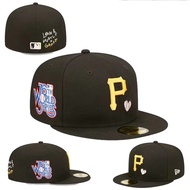 Hot Sale MLB Pittsburgh Pirates Fitted Hat 59FIFTY Cap Full Close Fitted Caps Outdoor Sport Men Wome