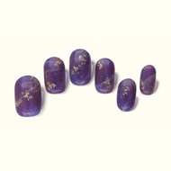 套裝-W059紫礦金沙ButterFinger光固化凝膠甲貼膜【贈燈】