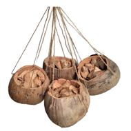 Coconut Husk for plants/ Coconut hanging pot using abaca string price per pcs/hanging paso made from
