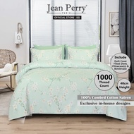 Jean Perry Luxury Hotel 1000TC Cotton Quilt Cover Set I Fitted Sheet I Bedsheet Cover I Cotton Bedsh