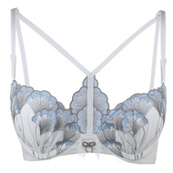Annebra บราเสริมทรง ตะขอหน้า มีโครง เสริมฟองน้ำ Front Closer Mold Bra Bloom Up รุ่น AB1-563 สี Silve